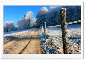 Field Under Snow Ultra HD Wallpaper for 4K UHD Widescreen Desktop, Lockscreen, Screensaver, TV, Tablet, Smartphone