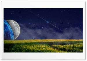 Field With Moons Ultra HD Wallpaper for 4K UHD Widescreen desktop, tablet & smartphone