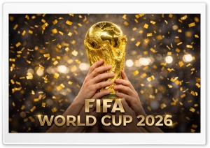 FIFA World Cup 2026 Trophy 4K UHD Wallpaper for Widescreen and UltraWide Desktop, UltraHD TV, Smartphone, Tablet
