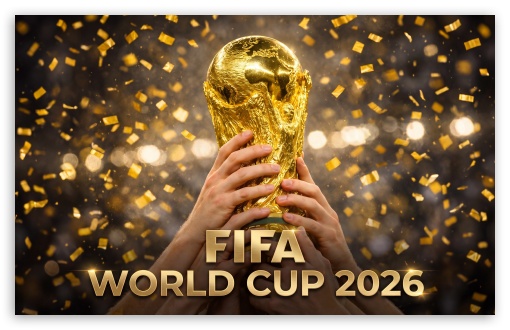 FIFA World Cup 2026 Trophy UltraHD Wallpaper for UHD 16:9 ; HD 16:9 ; UltraWide 21:9 ; Widescreen 16:10 ;