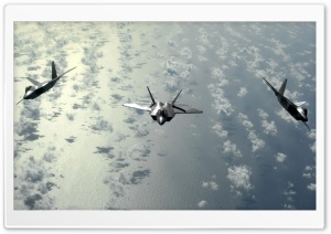 Fighter Jets Flying Above Clouds Ultra HD Wallpaper for 4K UHD Widescreen desktop, tablet & smartphone