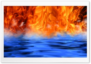 Fire - Water - Meet Ultra HD Wallpaper for 4K UHD Widescreen desktop, tablet & smartphone