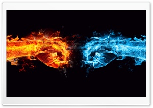 Fire Fist vs Water Fist Ultra HD Wallpaper for 4K UHD Widescreen desktop, tablet & smartphone