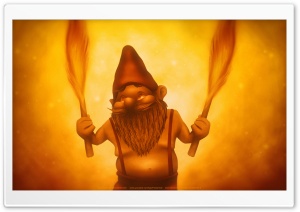 Fire Gnome Ultra HD Wallpaper for 4K UHD Widescreen desktop, tablet & smartphone