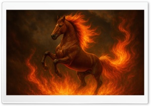 Fire Horse 4K UHD Wallpaper for Widescreen and UltraWide Desktop, UltraHD TV, Smartphone, Tablet