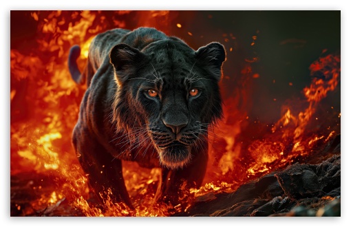 Fire Lion Art UltraHD Wallpaper for UHD 16:9 ; HD 16:9 ; UltraWide 21:9 24:10 ; Widescreen 16:10 5:3 ; Fullscreen 4:3 5:4 3:2 ; Tablet 1:1 ; Mobile 9:16 10:16 2:3 3:5 3:4 ;