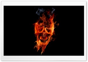 Fire Skull Ultra HD Wallpaper for 4K UHD Widescreen desktop, tablet & smartphone
