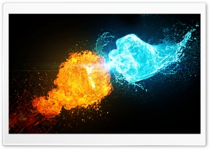 Fire vs Ice Ultra HD Wallpaper for 4K UHD Widescreen desktop, tablet & smartphone