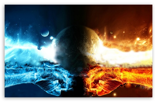 FIRE VS WATER Ultra HD Desktop Background Wallpaper for 4K UHD TV : Tablet  : Smartphone