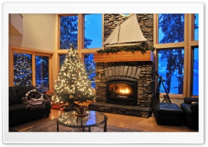 Fireplace, Christmas Ultra HD Wallpaper for 4K UHD Widescreen desktop, tablet & smartphone