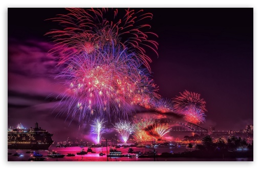 Fireworks UltraHD Wallpaper for Widescreen 16:10 ;