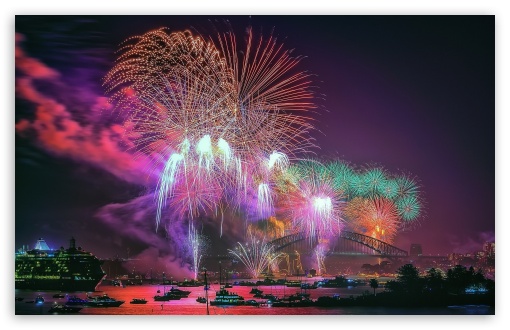 Fireworks UltraHD Wallpaper for Widescreen 16:10 ;