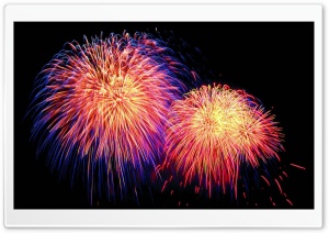 Fireworks Night Sky Ultra HD Wallpaper for 4K UHD Widescreen desktop, tablet & smartphone
