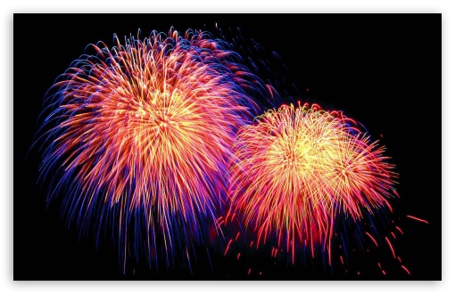 Fireworks Night Sky Ultra HD Desktop Background Wallpaper for 4K UHD TV :  Tablet : Smartphone