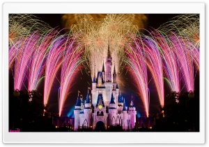 Fireworks Over Cinderella Castle Ultra HD Wallpaper for 4K UHD Widescreen desktop, tablet & smartphone