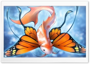 Fish Butterfly Ultra HD Wallpaper for 4K UHD Widescreen desktop, tablet & smartphone