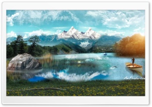 Fishing River Ultra HD Wallpaper for 4K UHD Widescreen desktop, tablet & smartphone