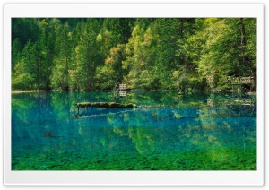 Five Flower Lake, Jiuzhaigou Valley 4K UHD Wallpaper for Widescreen and UltraWide Desktop, UltraHD TV, Smartphone, Tablet