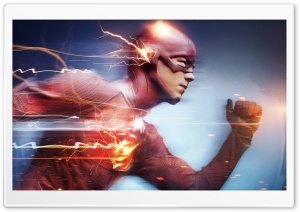 Flash Superhero Running Ultra HD Wallpaper for 4K UHD Widescreen desktop, tablet & smartphone