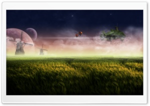 Floating Island Red Ultra HD Wallpaper for 4K UHD Widescreen desktop, tablet & smartphone