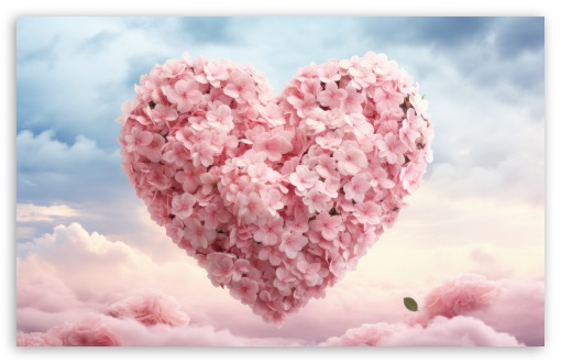 Floral Heart UltraHD Wallpaper for UHD 16:9 ; HD 16:9 ; UltraWide 21:9 24:10 ; Widescreen 16:10 5:3 ; Fullscreen 4:3 5:4 3:2 ; Tablet 1:1 ;