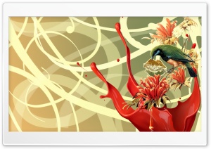 FlowerBird Ultra HD Wallpaper for 4K UHD Widescreen desktop, tablet & smartphone