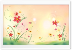 Flowers Illustration Ultra HD Wallpaper for 4K UHD Widescreen desktop, tablet & smartphone