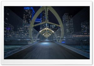 Footbridge, Night Ultra HD Wallpaper for 4K UHD Widescreen desktop, tablet & smartphone