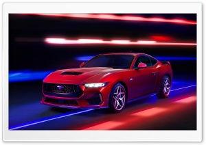 Ford Mustang GT Night Drive 4K UHD Wallpaper for Widescreen and UltraWide Desktop, UltraHD TV, Smartphone, Tablet