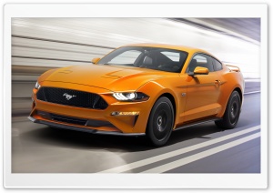 Ford Mustang GT Orange Car 4K UHD Wallpaper for Widescreen and UltraWide Desktop, UltraHD TV, Smartphone, Tablet