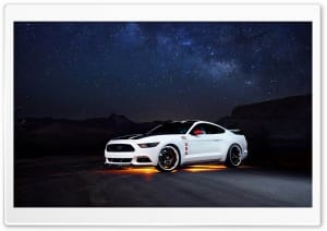 Ford Mustang S550 American Car Starry Sky 4K UHD Wallpaper for Widescreen and UltraWide Desktop, UltraHD TV, Smartphone, Tablet