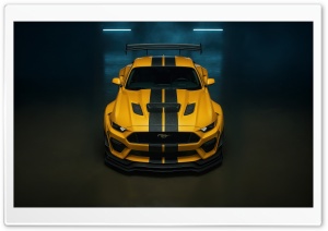 Ford Mustang Shelby GT500 Yellow Car 4K UHD Wallpaper for Widescreen and UltraWide Desktop, UltraHD TV, Smartphone, Tablet