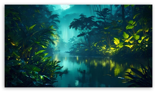 Forest In The Night UltraHD Wallpaper for UHD 16:9 ; HD 16:9 ;