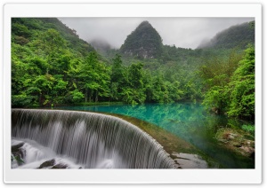 Forest Waterfall Cave Ultra HD Wallpaper for 4K UHD Widescreen desktop, tablet & smartphone