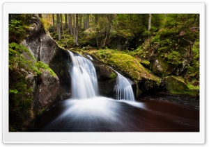 Forest Waterfall, Long Exposure Ultra HD Wallpaper for 4K UHD Widescreen desktop, tablet & smartphone