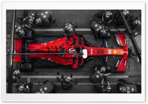 Formula One Racing Car Pit Stop 4K UHD Wallpaper for Widescreen and UltraWide Desktop, UltraHD TV, Smartphone, Tablet