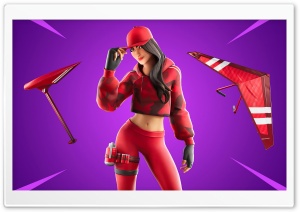 Fortnite Battle Royale Game Ruby Skin Outfit Ultra HD Wallpaper for 4K UHD Widescreen desktop, tablet & smartphone