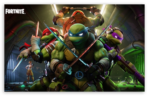 Fortnite x TMNT Video Game UltraHD Wallpaper for UHD 16:9 ; HD 16:9 ; UltraWide 21:9 24:10 ; Widescreen 16:10 5:3 ;