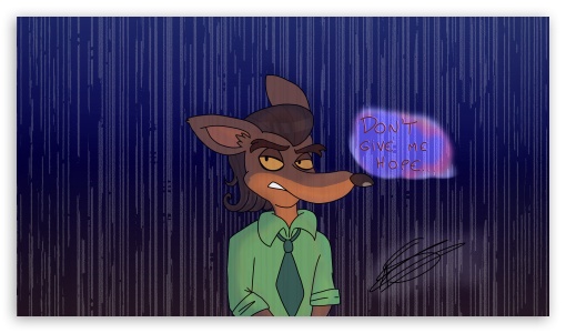 Fox In Rain Dont Give Me Hope UltraHD Wallpaper for UHD 16:9 ; HD 16:9 ;