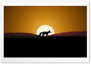 Fox Sunset Ultra HD Wallpaper for 4K UHD Widescreen desktop, tablet & smartphone