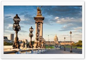 France Bridges Sky Paris Street Lights Ultra HD Wallpaper for 4K UHD Widescreen Desktop, Lockscreen, Screensaver, TV, Tablet, Smartphone