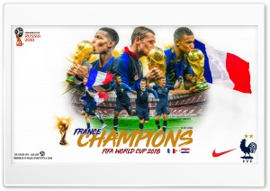 FRANCE CHAMPIONS FIFA WORLD CUP 2018 Ultra HD Wallpaper for 4K UHD Widescreen desktop, tablet & smartphone