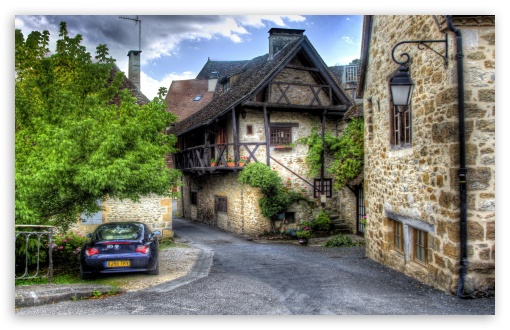 France Houses Car Street UltraHD Wallpaper for HD 16:9 ; Widescreen 16:10 5:3 ; Fullscreen 3:2 ;