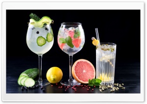 Fresh Cocktails 4K UHD Wallpaper for Widescreen and UltraWide Desktop, UltraHD TV, Smartphone, Tablet
