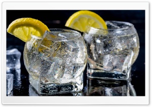 Fresh Cold Lemonade with Ice Cubes 4K UHD Wallpaper for Widescreen and UltraWide Desktop, UltraHD TV, Smartphone, Tablet