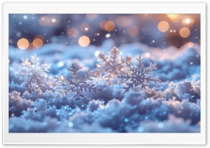 Fresh Ice Snow Flakes Macro 4K UHD Wallpaper for Widescreen and UltraWide Desktop, UltraHD TV, Smartphone, Tablet