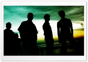 Friends Silhouette At Beach Ultra HD Wallpaper for 4K UHD Widescreen desktop, tablet & smartphone