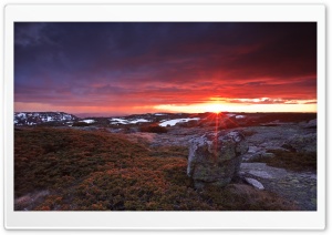 Frizzing Sunset At Serra Da Estrela Portugal Ultra HD Wallpaper for 4K UHD Widescreen desktop, tablet & smartphone