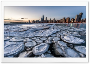 Frozen Chicago Skyline Ultra HD Wallpaper for 4K UHD Widescreen desktop, tablet & smartphone