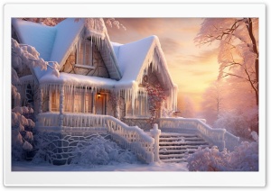 Frozen House Art, Coldest Winter Ultra HD Wallpaper for 4K UHD Widescreen desktop, tablet & smartphone
